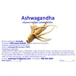ASHWAGANDHA ČAJ 300 g Cijena